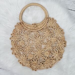 Handmade in the Philippines  weaved round handbag